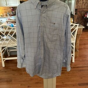Classic Blue Plaid Men's Shirt